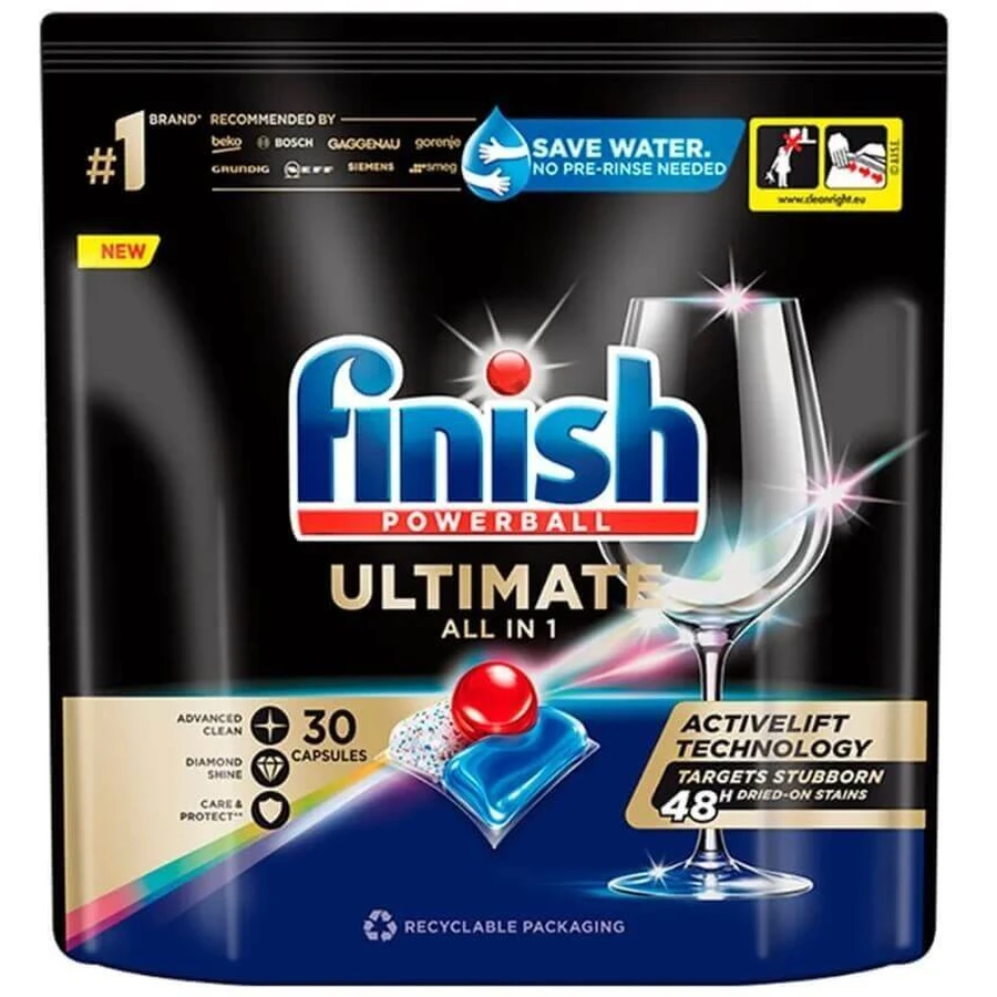Капсулы для посудомоечной машины Finish Ultimate All in 1, 30 шт.: цены и характеристики