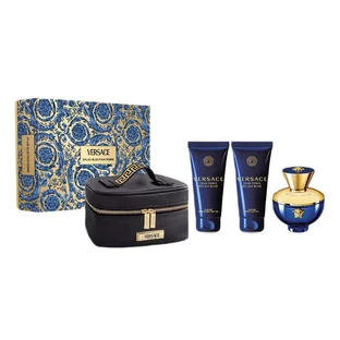 Versace Dylan Blue Pour Femme Set Eau de Parfum, 100 мл + гель для душу, 100 мл + лосьйон для тіла, 100 мл + косметичка