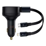 Автомобільний зарядний пристрій Baseus Enjoyment 2-in-1 30W Black (CGTX000001)