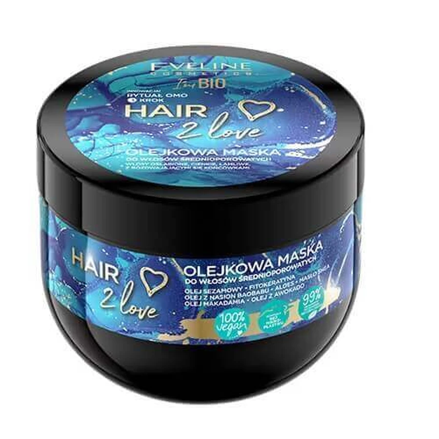 Eveline Cosmetics Hair 2 Love Oil Mask для волосся середньої пористості, 300 мл: ціни та характеристики