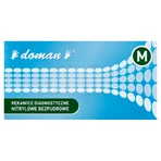Doman, нитриловые перчатки, нестерильные, неопудренные, синие, размер M, 100 штук: цены и характеристики