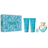 Versace Dylan Turquoise Pour Femme Set Туалетная вода, 100 мл + Гель для тела, 100 мл + Гель для душа, 100 мл + Миниатюрная туалетная вода, 5 мл