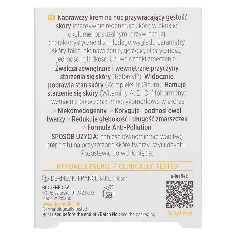 Dermedic Oilage Repairing нічний крем для відновлення щільності шкіри 50г: ціни та характеристики