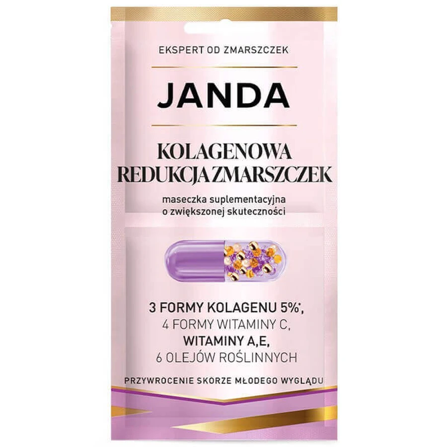 Janda Pharma Collagen Wrinkle Reduction, o mască suplimentară cu eficiență sporită, 2 x 4 ml: цены и характеристики