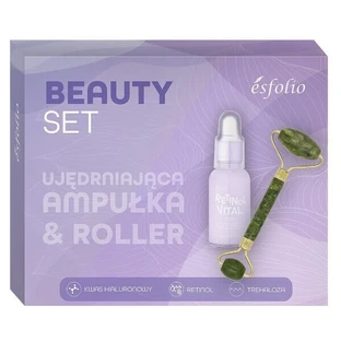 Набор Esfolio Beauty Set Укрепляющая ампула, 30 мл + рола де джад