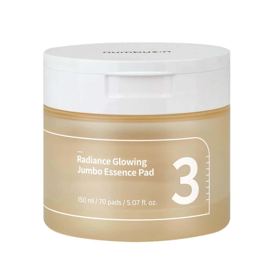 Numbuzin № 3 Radiance Glowing Jumbo Essence Pad Toning Pads, 70 штук: ціни та характеристики