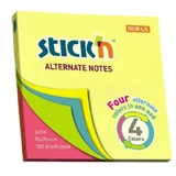 Stick'n, 4-кольорові клейкі нотатки, 100 аркушів