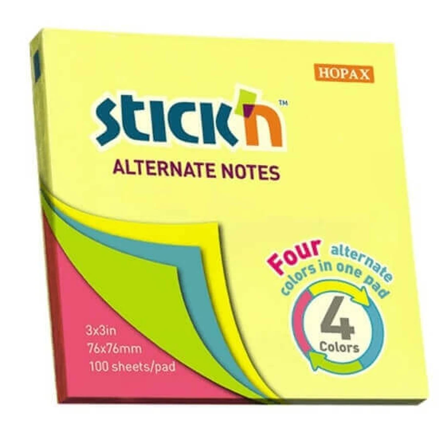 Stick'n, 4-цветные стикеры, 100 листов: цены и характеристики