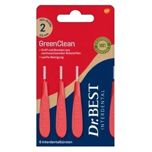Dr.Best, GreenClean межзубные щетки 0,5 мм ISO 2, 6 шт.