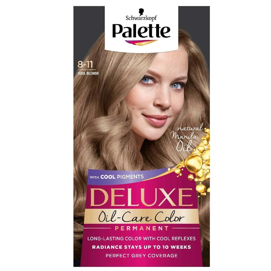 Фарба для волосся Palette Deluxe Oil-Care Color з мікромаслами 8-11 Cool Blonde: ціни та характеристики