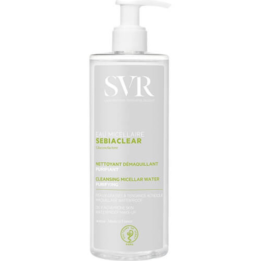 Очищающая мицеллярная вода SVR Sebiaclear Eau Micellaire, матирующая, для жирной и комбинированной кожи, 400 мл: цены и характеристики