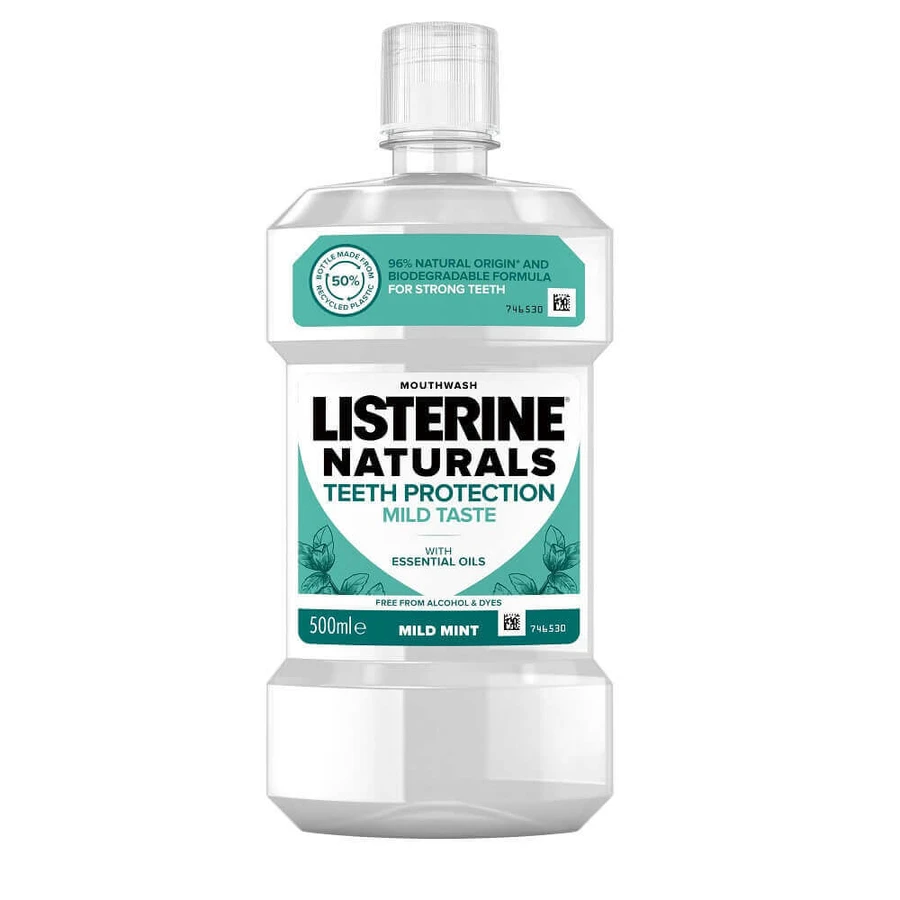Ополіскувач для ротової порожнини Listerine Naturals Teeth Protection, 500 мл: ціни та характеристики
