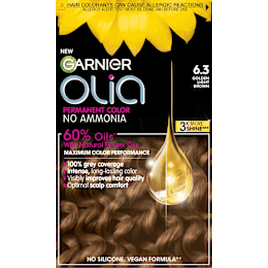 GARNIER olia Перманентная краска 6.3 Золотой светло-коричневый, 174 мл: цены и характеристики