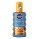 Сонцезахисна олія-спрей SPF 20 Protect & Bronze, 200 мл, Nivea Sun