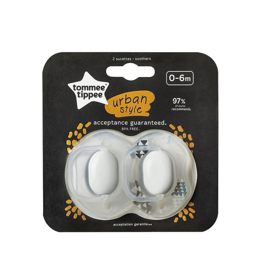 Пуска Tommee Tippee Urban Soother 0-6m Neutral 2 шт: ціни та характеристики