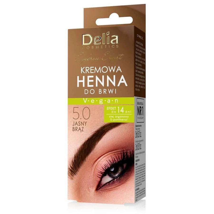 Кремова хна для брів Delia Eyebrow Expert 5.0 Light Brown, 15 мл: ціни та характеристики