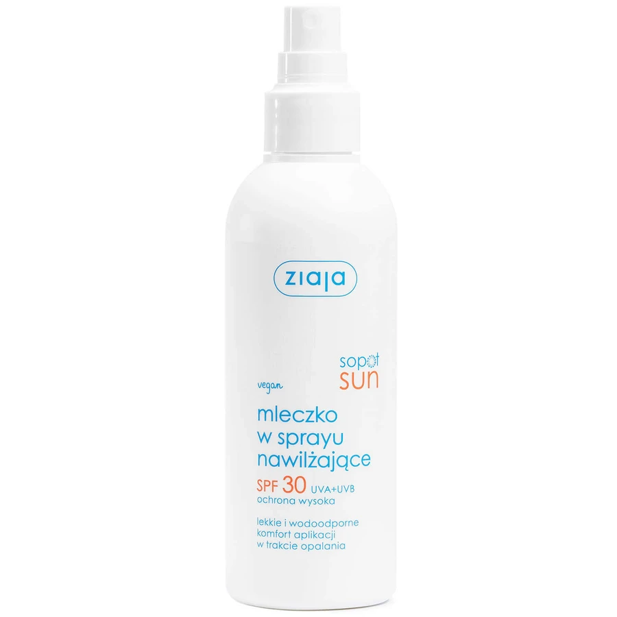 Ziaja Sopot Sun, Зволожуюче молочко SPF 30, спрей, 170 мл: ціни та характеристики