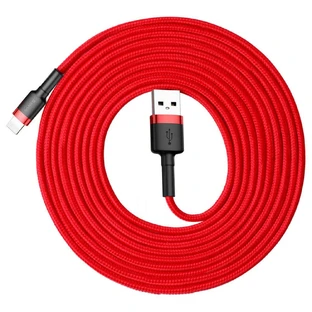 Кабель Baseus Cafule USB-A / Lightning 2A QC 3.0 3 м - червоний