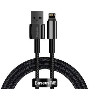 Baseus Tungsten USB - Кабель Lightning 2.4 A 1 м чорний (CALWJ-01)