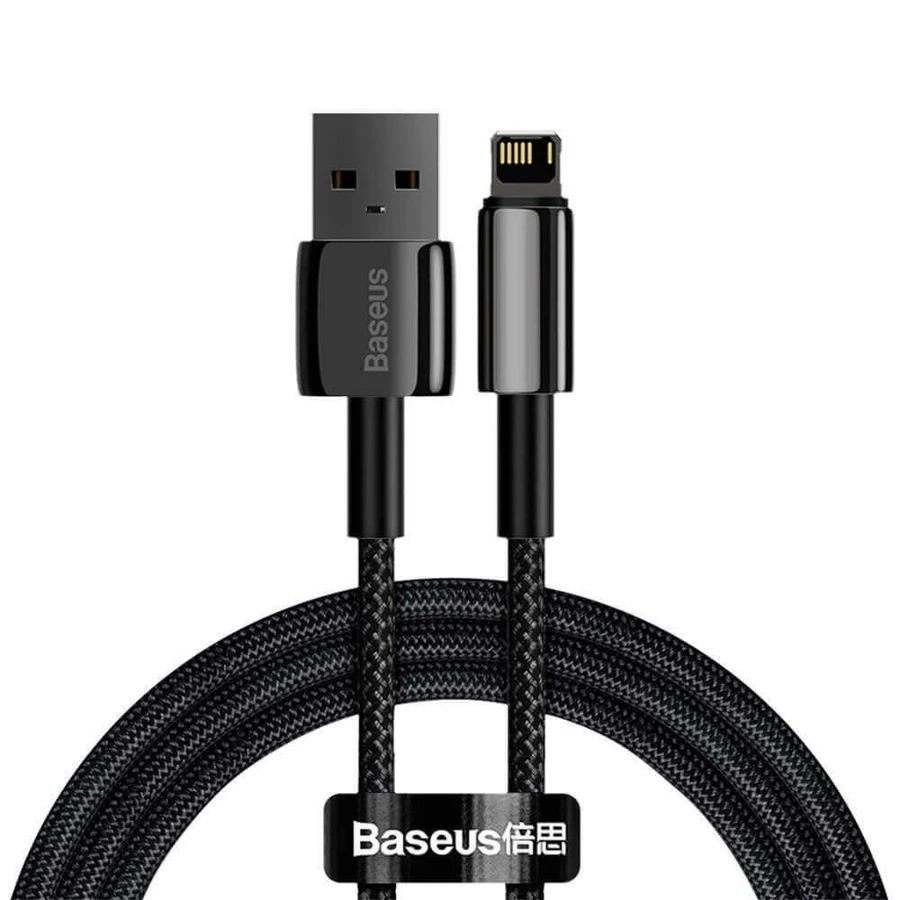 Baseus Tungsten USB - Кабель Lightning 2.4 A 1 м чорний (CALWJ-01): ціни та характеристики