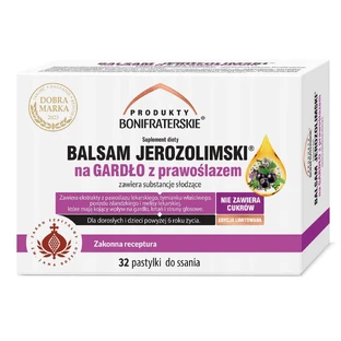 Bonifrater Products Єрусалимський бальзам зі звіробоєм, 32 пастилки