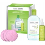 Bioderma Sebium Set Xmass 2024 H2O 500 мл + Сироватка 30 мл + Fluffy Glov Pads, багаторазові, 3 шт.: ціни та характеристики