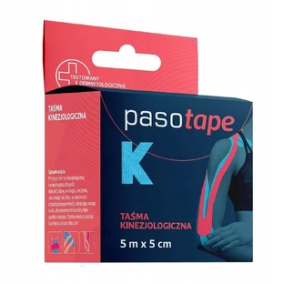 Синя кінезіологічна стрічка Pasotape 5 м x 5 см