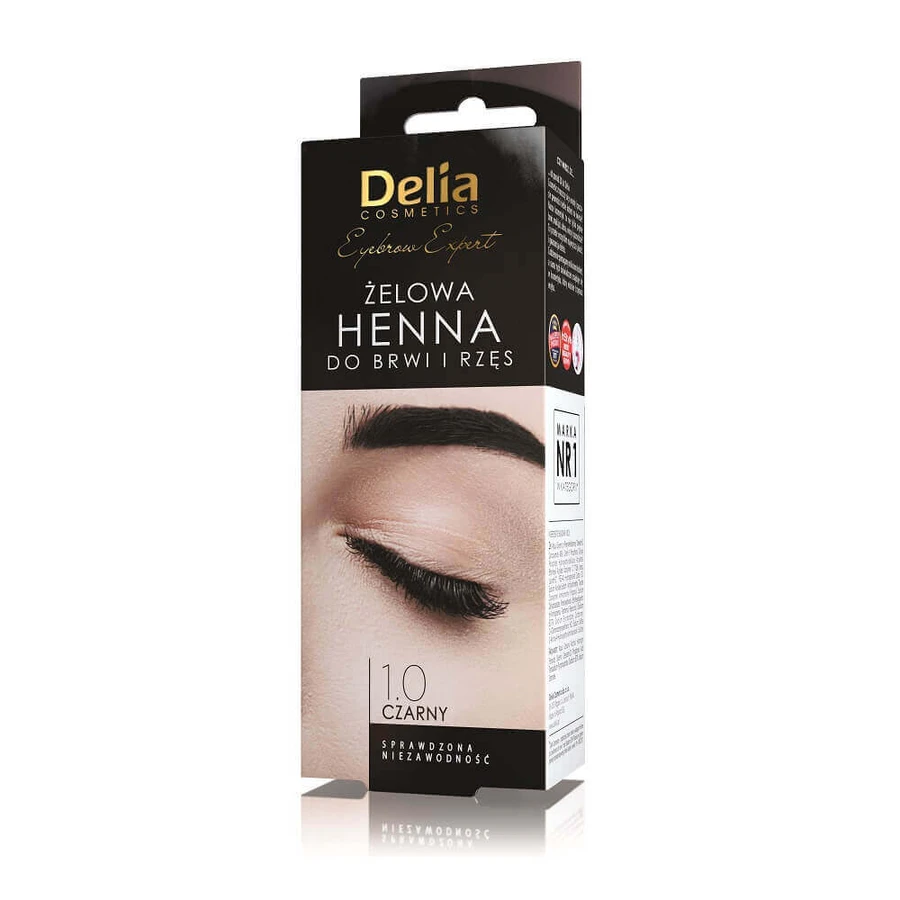 Delia Eyebrow Expert Gel Хна для брів і вій 1.0 чорна, 15 мл: ціни та характеристики