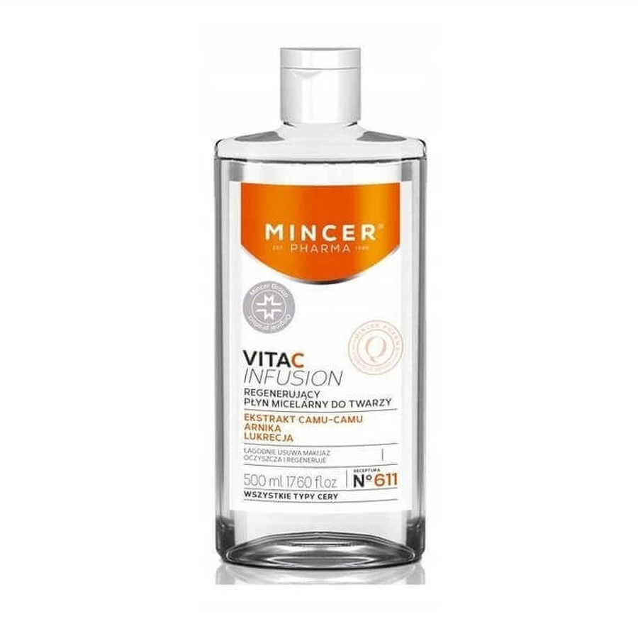 Mincer Pharma Vita C Infusion Regenerating Face Micellar Lotion No.611, 500 мл: цены и характеристики