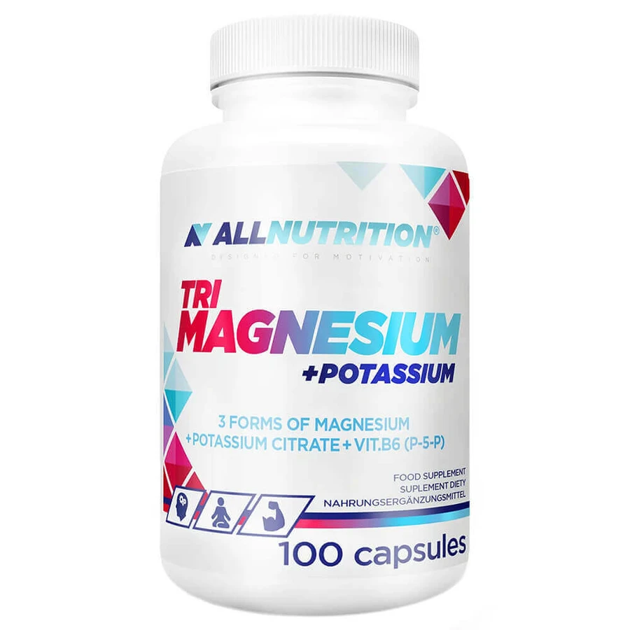 Магний + Калий Allnutrition Tri Magnesium + Potassium, 100 капсул: цены и характеристики
