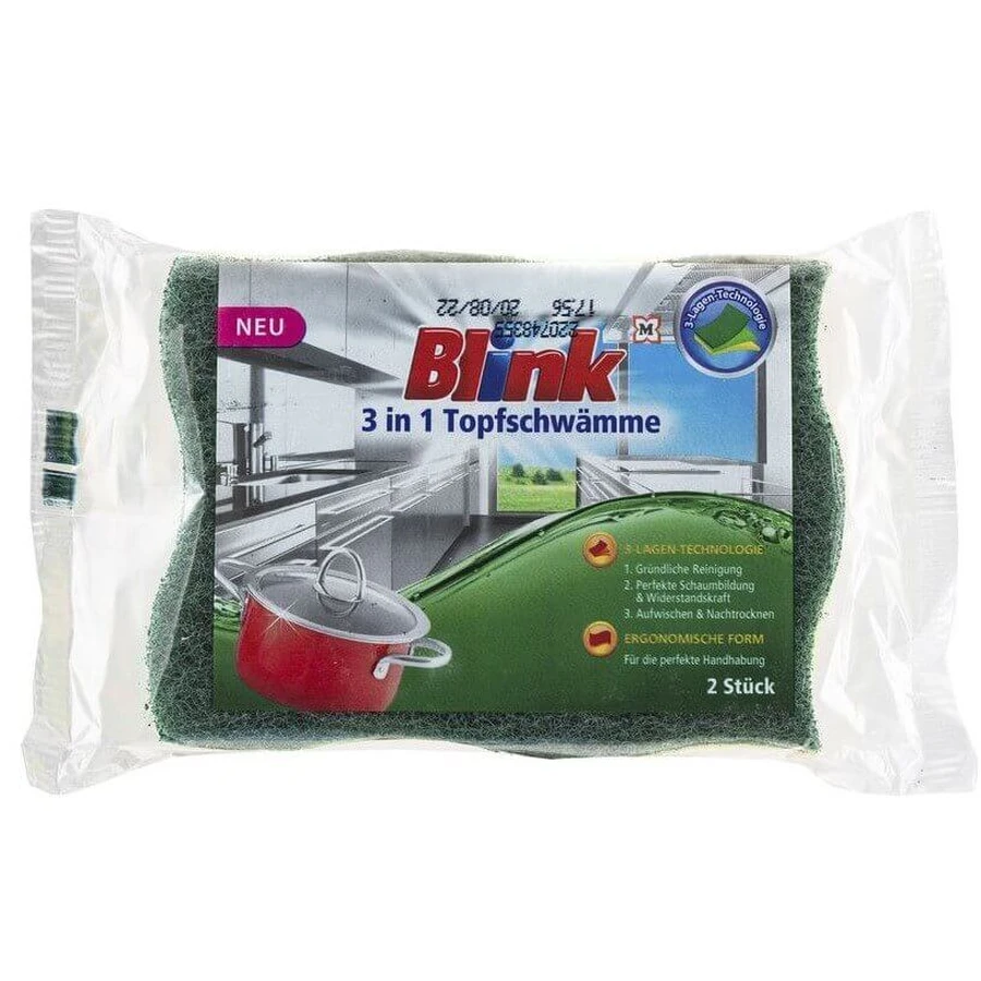 Bink, губки для миття посуду, 2 шт: ціни та характеристики