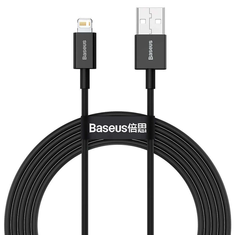 Baseus Superior USB - Кабель Lightning 2.4 A 2 м чорний (CALYS-C01): ціни та характеристики