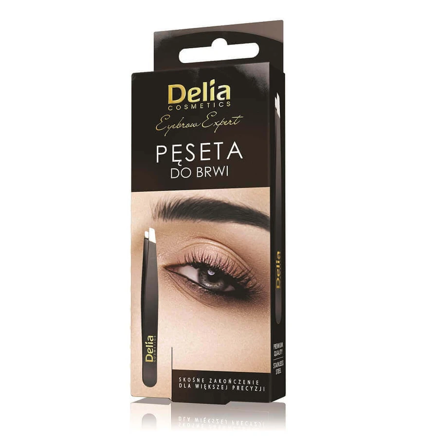 Пинцет для бровей Delia Eyebrow Expert черный: цены и характеристики