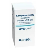 Apteo Care, марлевые тампоны, нераздражающие, 7,5x7,5 см, 100 шт - Долговечно!