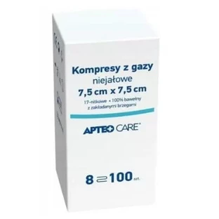 Apteo Care, марлевые тампоны, нераздражающие, 7,5x7,5 см, 100 шт - Долговечно!