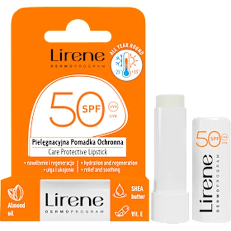 Бальзам для губ Lirene SPF50, 1 шт: ціни та характеристики