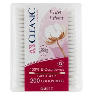 Ватні палички Cleanic Pure Effect, 200 шт