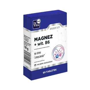 Dr Vita Magnesium + Вітамін В6 від стресу та втоми, 60 табл