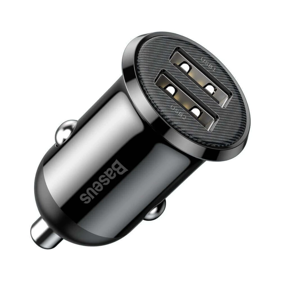 Автомобільний зарядний пристрій Baseus Grain Pro 2x USB 4.8 A Black (CCALLP-01): ціни та характеристики