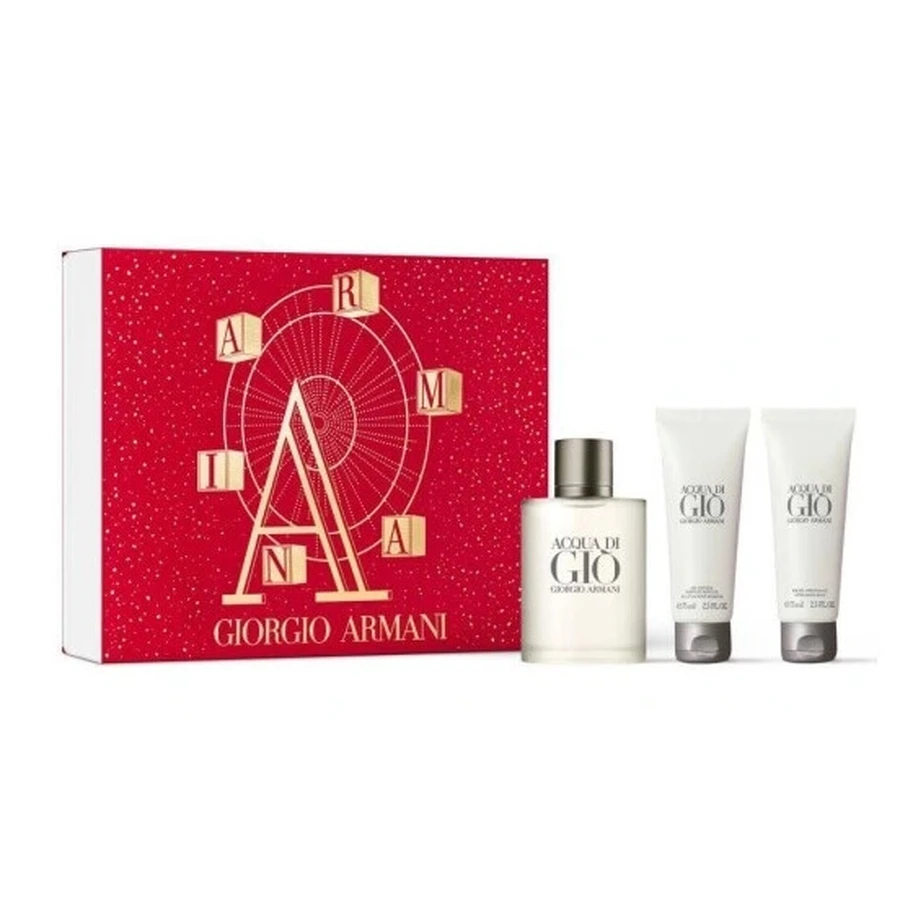 Giorgio Armani Acqua di Gio Pour Homme Set Eau de Toilette 100 мл + гель для душу 75 мл + бальзам після гоління 75 мл: ціни та характеристики
