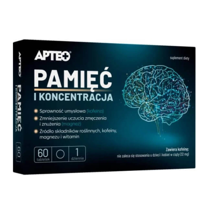 Apteo Память и Концентрация, 60 таблеток: цены и характеристики