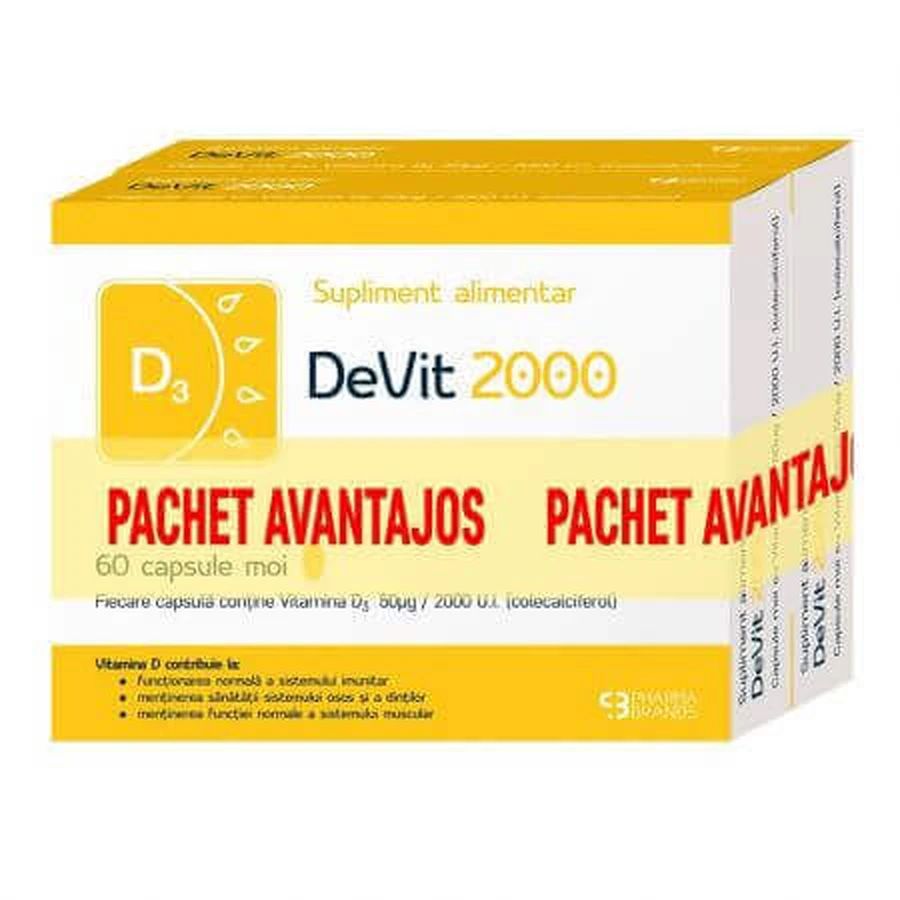 Пак ДеВит 2000, 60 капсул + 60 капсул, Pharma Brands: цены и характеристики