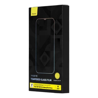 Загартоване скло Baseus для iPhone 14 Plus / 13 Pro Max на весь екран із кришкою динаміка 0,4 мм + монтажний комплект