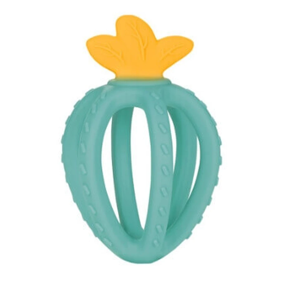 Canpol Sensory Teether 3D, силікон, полуниця 80/400 бірюзовий 3м+, 1 шт.: ціни та характеристики
