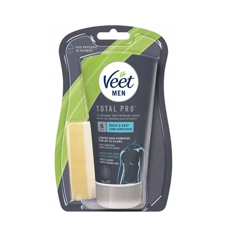 Крем для видалення волосся Veet Men In-Shower Hair Removal Cream, Sensitive Skin, 150 мл: ціни та характеристики