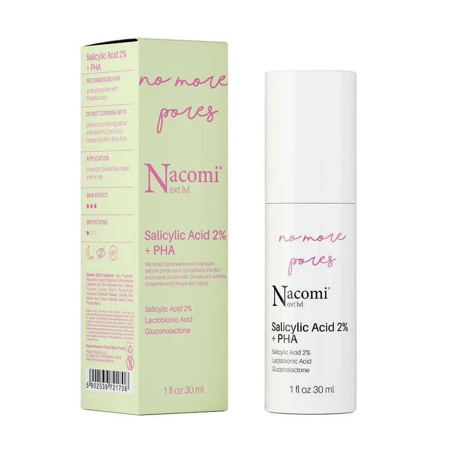 Сироватка для обличчя Nacomi Next Level Salicylic Acid 2% + PHA, 30 мл: ціни та характеристики