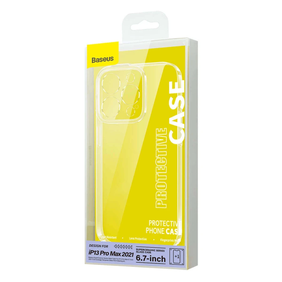 Скляний чохол Baseus SuperCeramic Series для iPhone 13 Pro Max 6.7 2021 + набір для чищення: ціни та характеристики