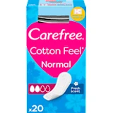 Carefree Cotton Feel Daily Впитывающие хлопчатобумажные ежедневники - Normal, 20 шт.