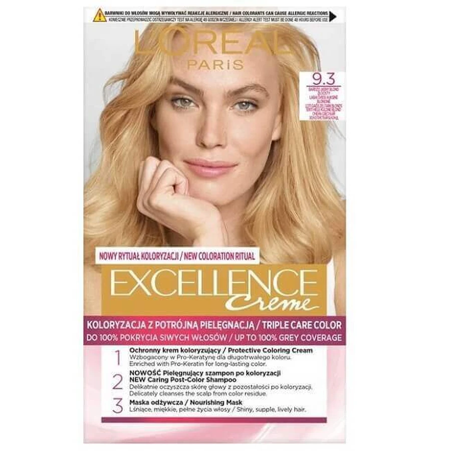 L Oreal Paris Excellence Creme Wax Colour 9.3 Очень светлый блондин Fade: цены и характеристики