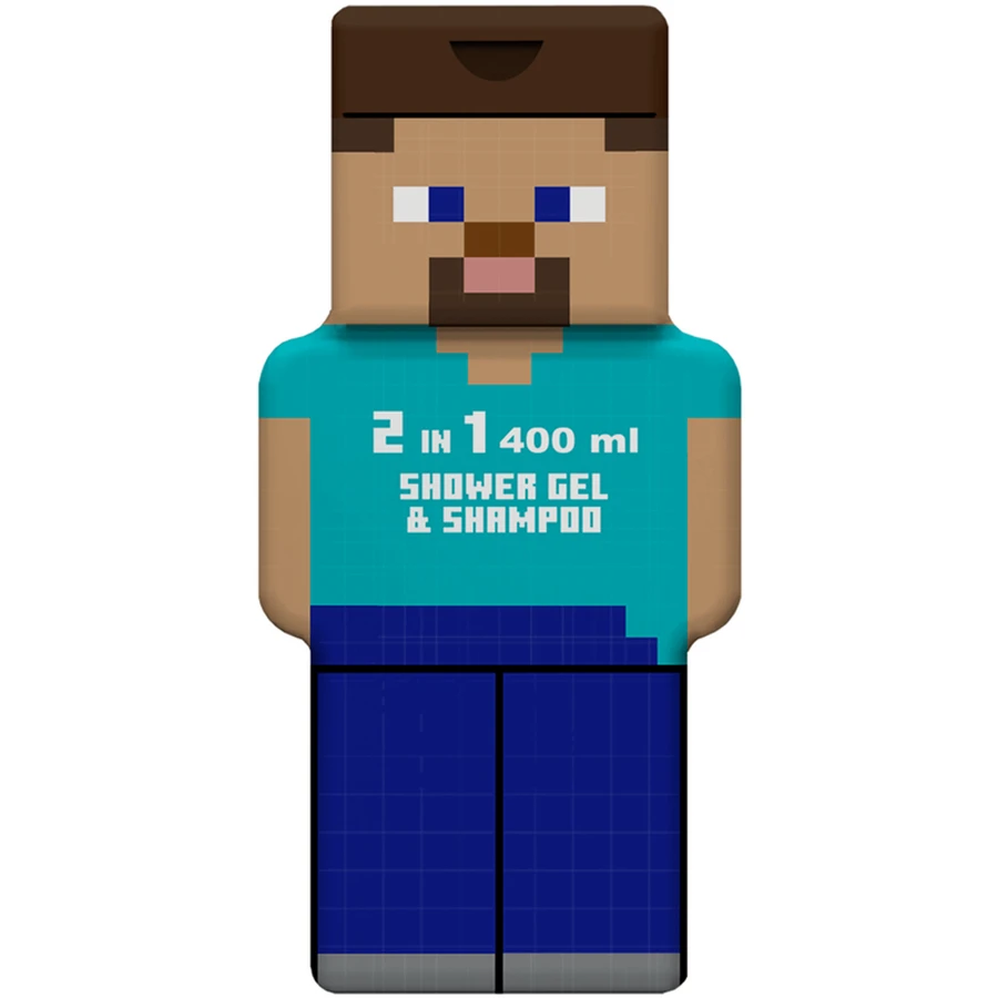 Гель для душу та шампунь 2 в 1, Minecraft Steve, 400 мл, Air Val: ціни та характеристики